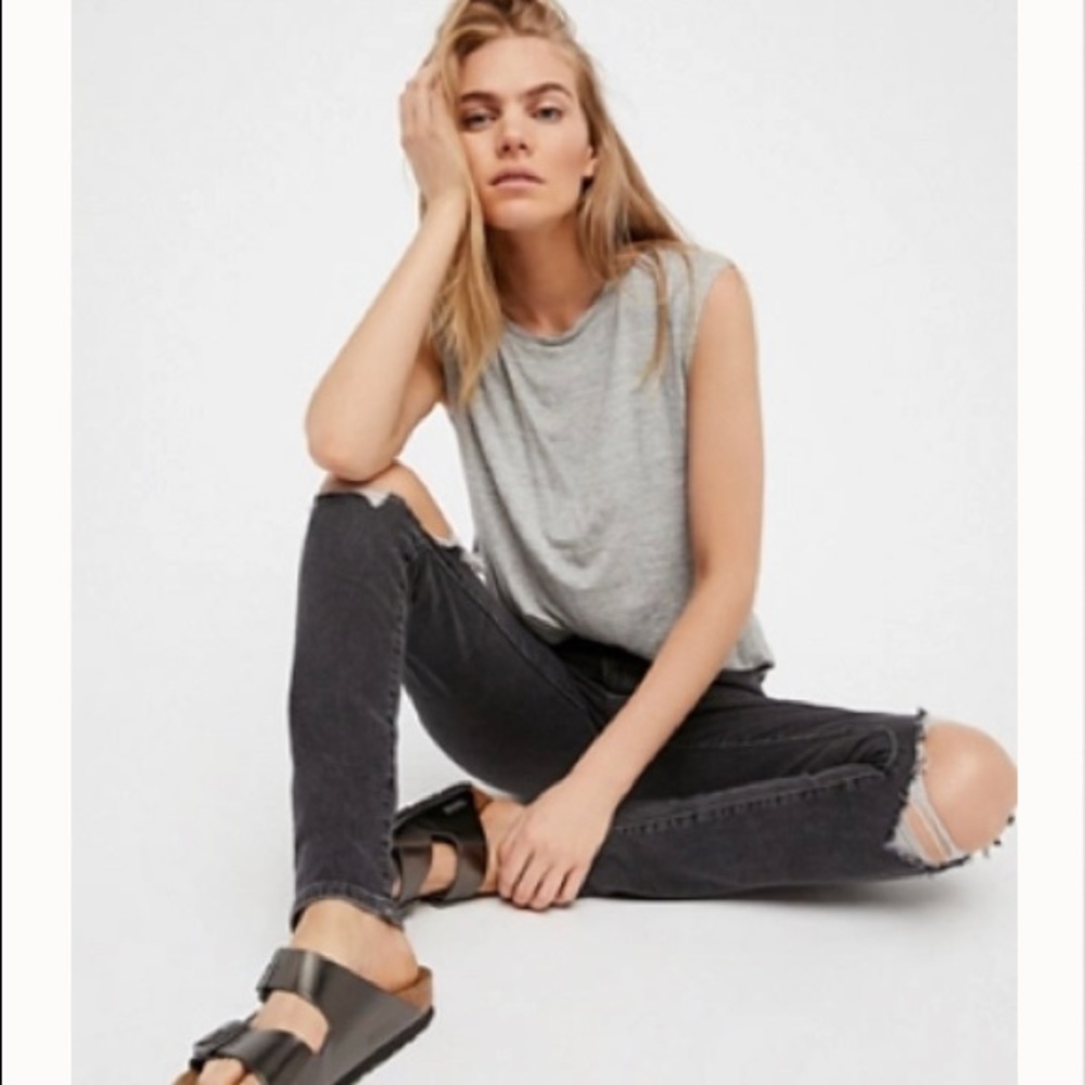 Levi's 721 High Rise Distressed Skinny Jeans